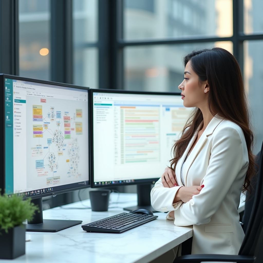 Sistem digital de organizare a cunoștințelor pe ecran
